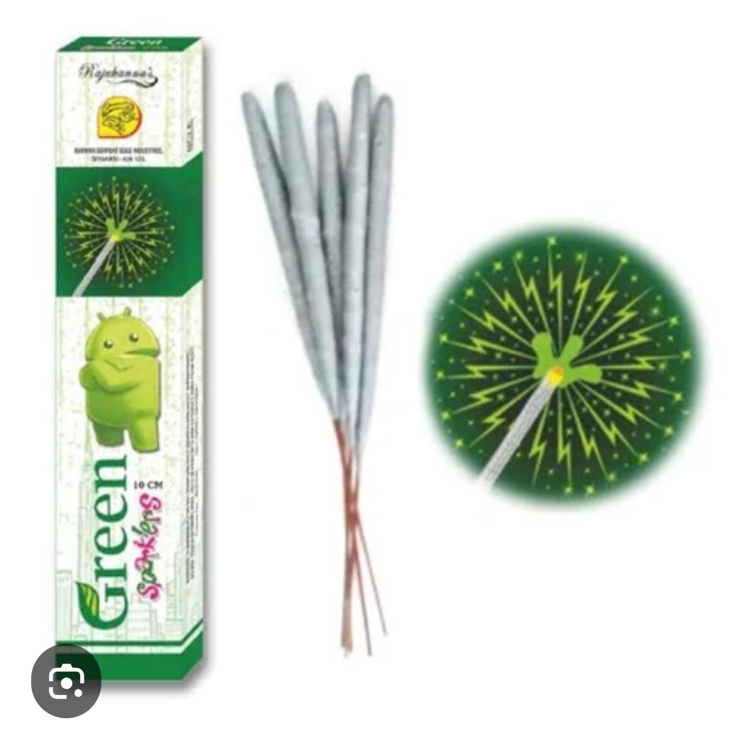 10 CM GREEN SPARKLER